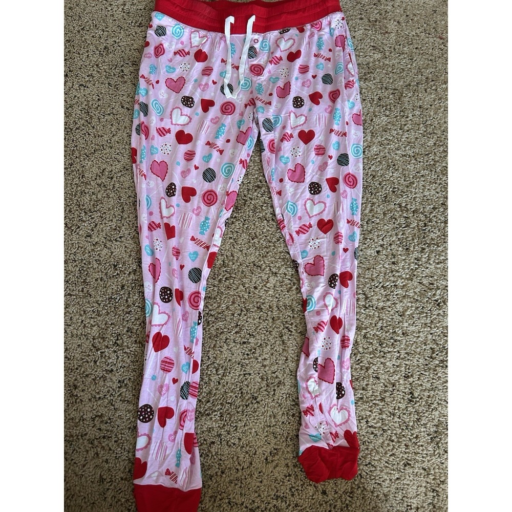 Little Sleepies Women's Size Small Valentine Candy Jogger Pj Pants